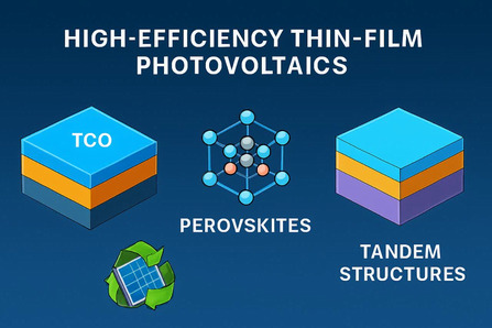 High-efficiency thin-film photovoltaics (TCOs, perovskites, and tandem structures)